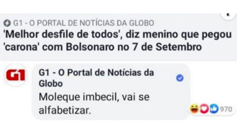 Ofender crianças e lamentar que o presidente não foi morto – os destaques da imprensa no final de semana da Independência